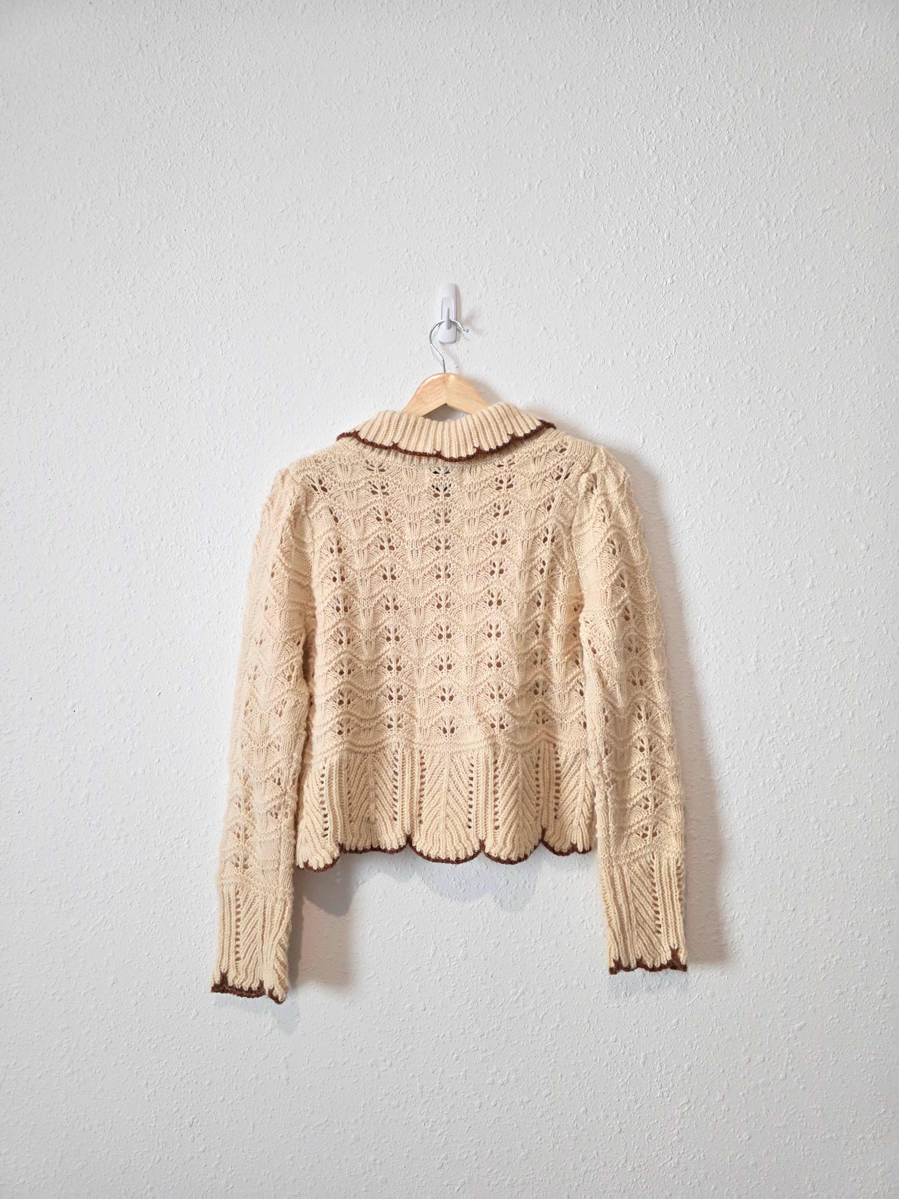 Lush Textured Collared Cardigan (L)