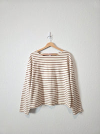 J.Crew Striped Cotton Tee (L)