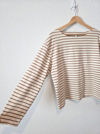 J.Crew Striped Cotton Tee (L)