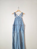 Light Wash Wide Leg Overalls (4)