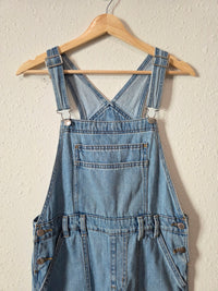 Light Wash Wide Leg Overalls (4)