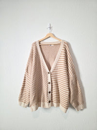 NEW Neutral Checkered Cardigan (2X)