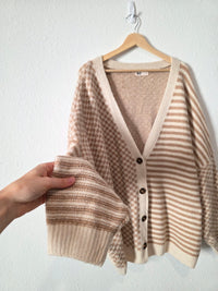 NEW Neutral Checkered Cardigan (2X)