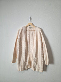 Vintage Eddie Bauer Cable Knit Cardigan (L)