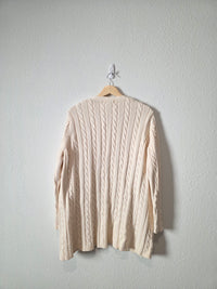 Vintage Eddie Bauer Cable Knit Cardigan (L)