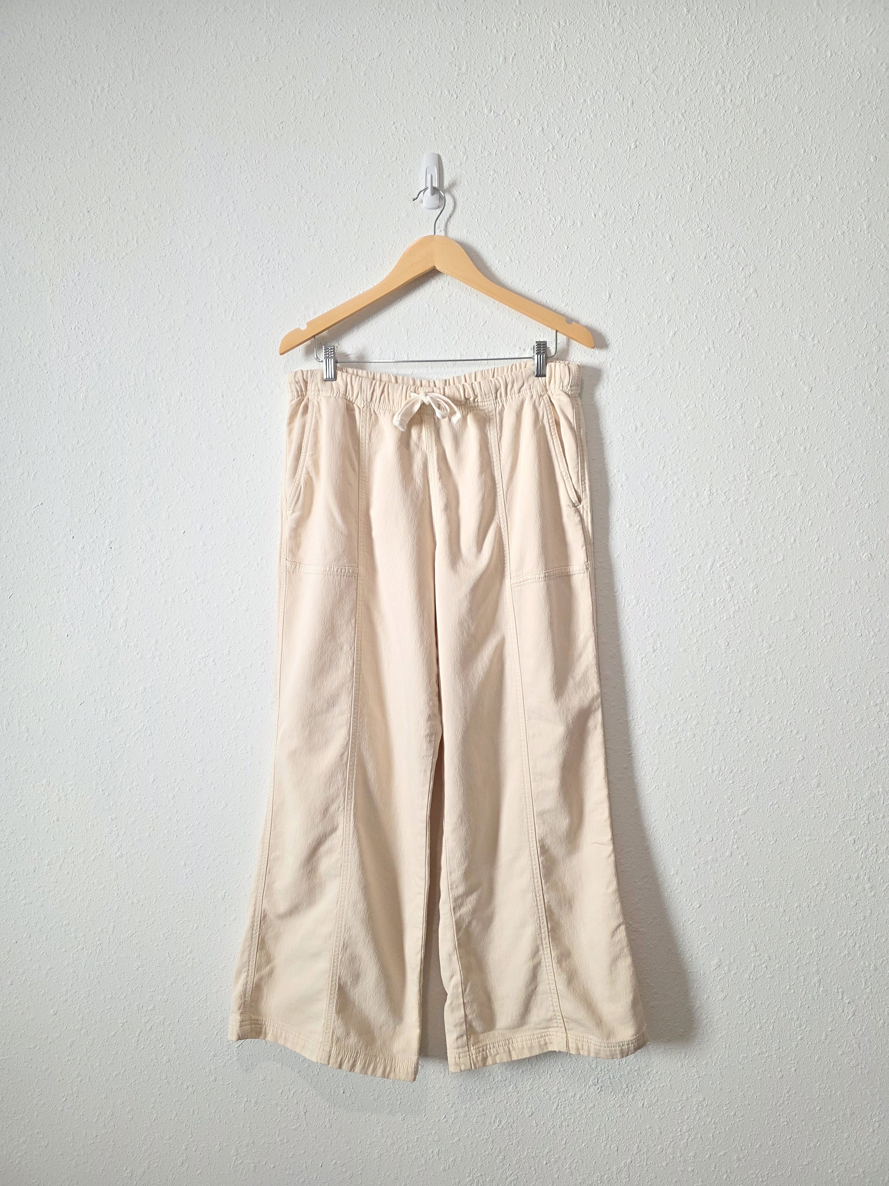 Aerie Cream Wide Leg Pants (L)