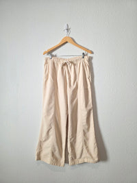 Aerie Cream Wide Leg Pants (L)