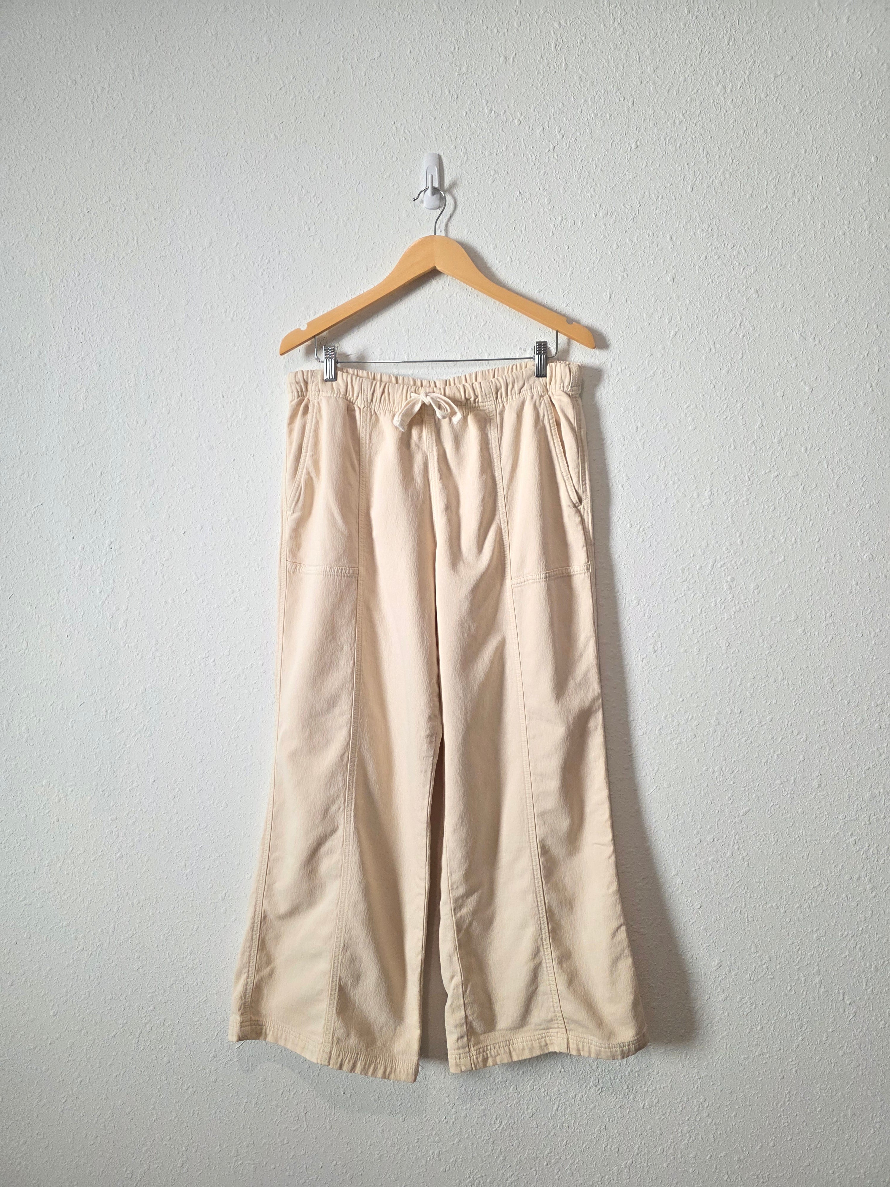 Aerie Cream Wide Leg Pants (L)