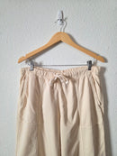 Aerie Cream Wide Leg Pants (L)