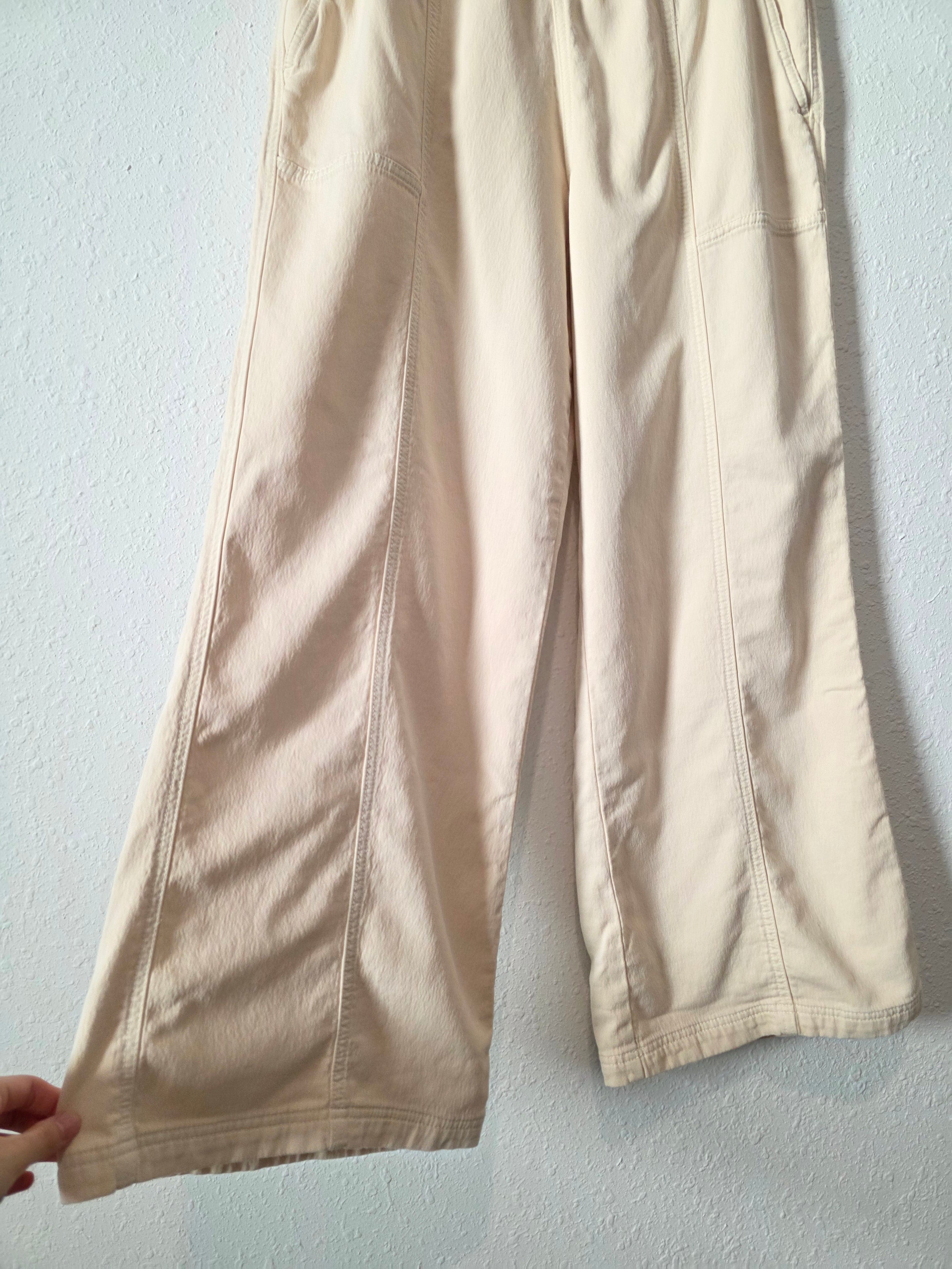 Aerie Cream Wide Leg Pants (L)