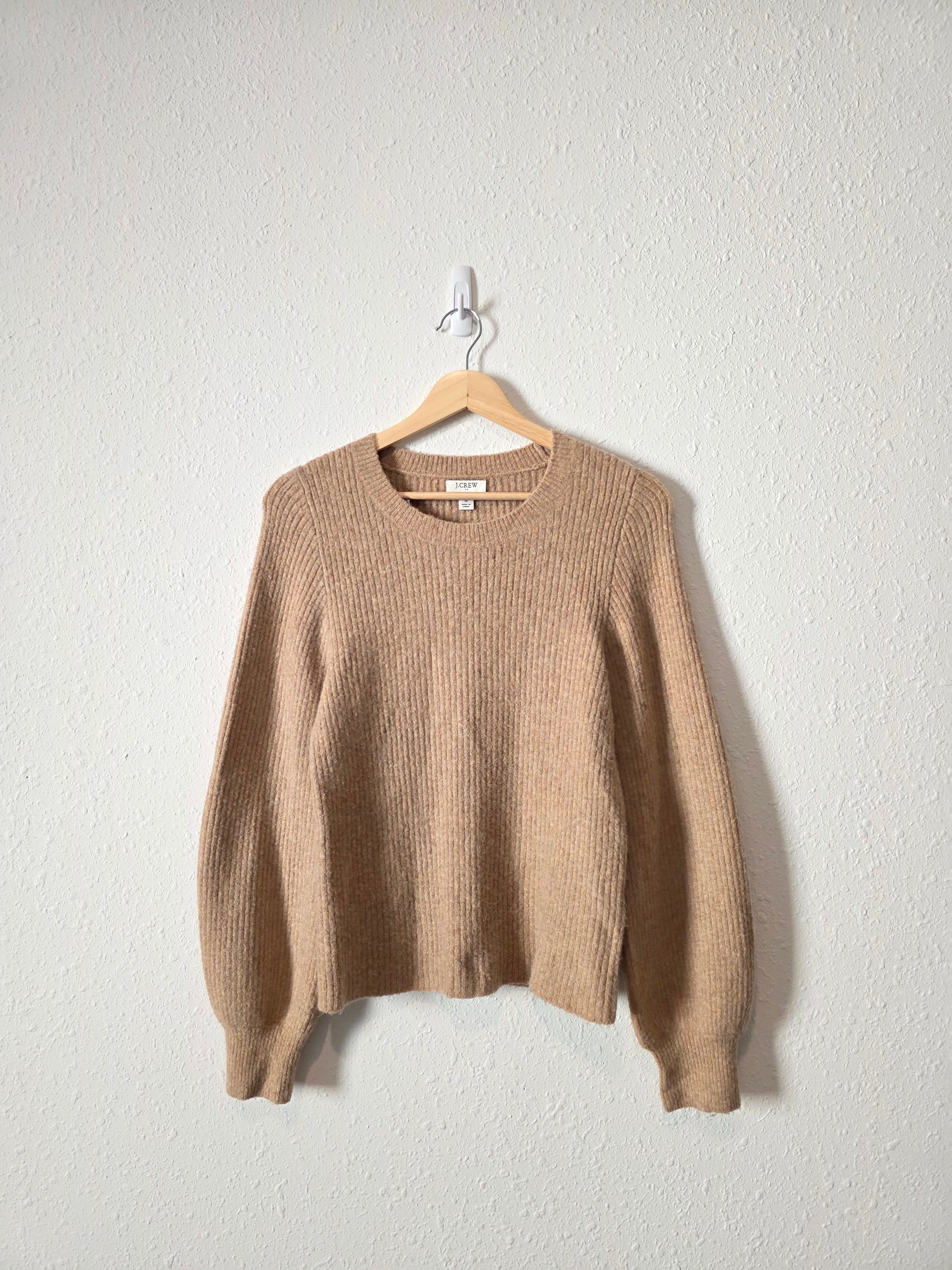J.Crew Ribbed Puff Sleeve Sweater (S)