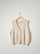 Heartloom Cable Knit Sweater Vest (L)