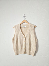 Heartloom Cable Knit Sweater Vest (L)