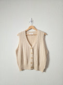 Heartloom Cable Knit Sweater Vest (L)