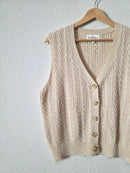 Heartloom Cable Knit Sweater Vest (L)