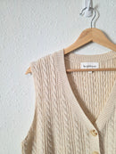 Heartloom Cable Knit Sweater Vest (L)