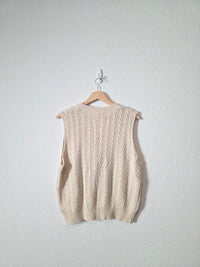 Heartloom Cable Knit Sweater Vest (L)