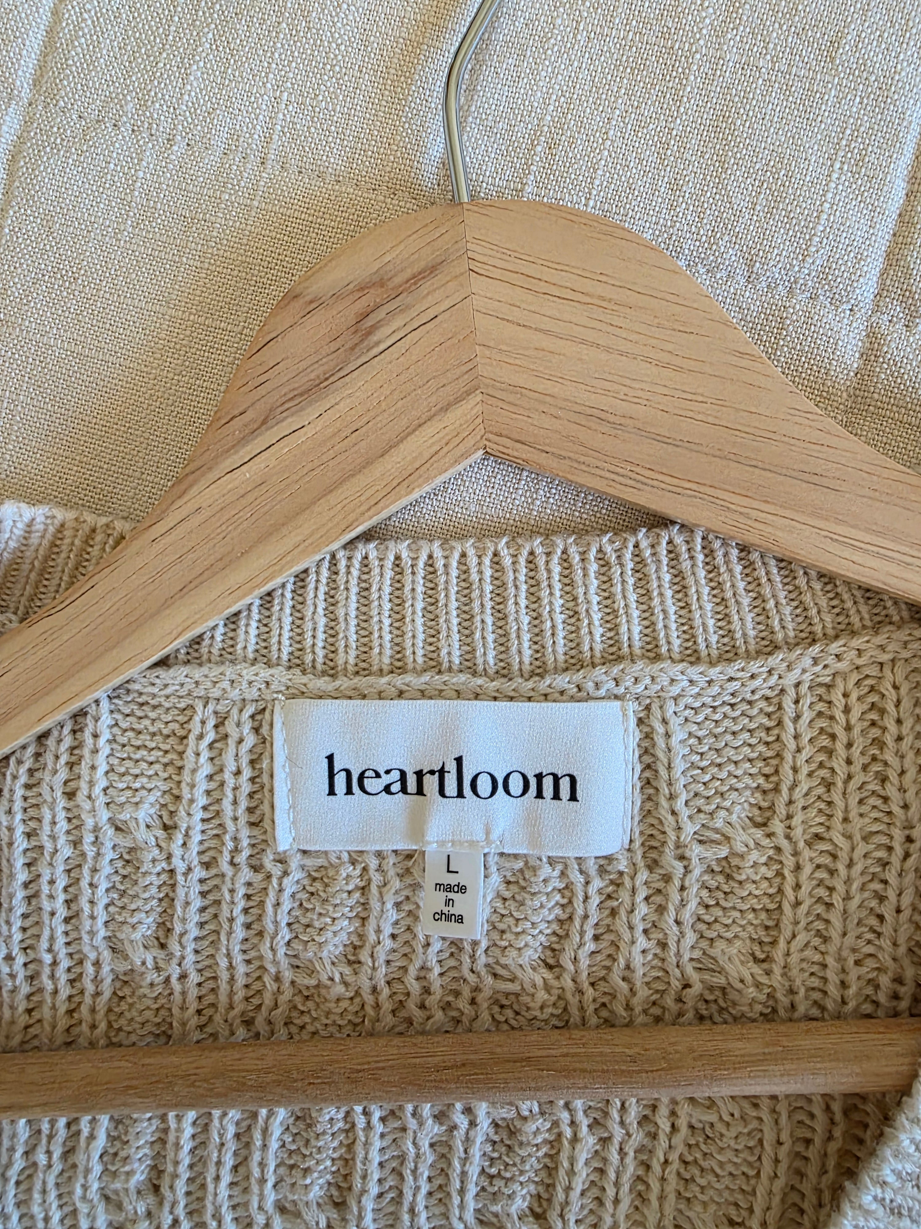 Heartloom Cable Knit Sweater Vest (L)
