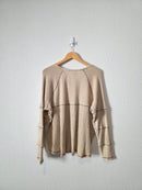 Easel Ribbed Waffle Henley Tee (L)
