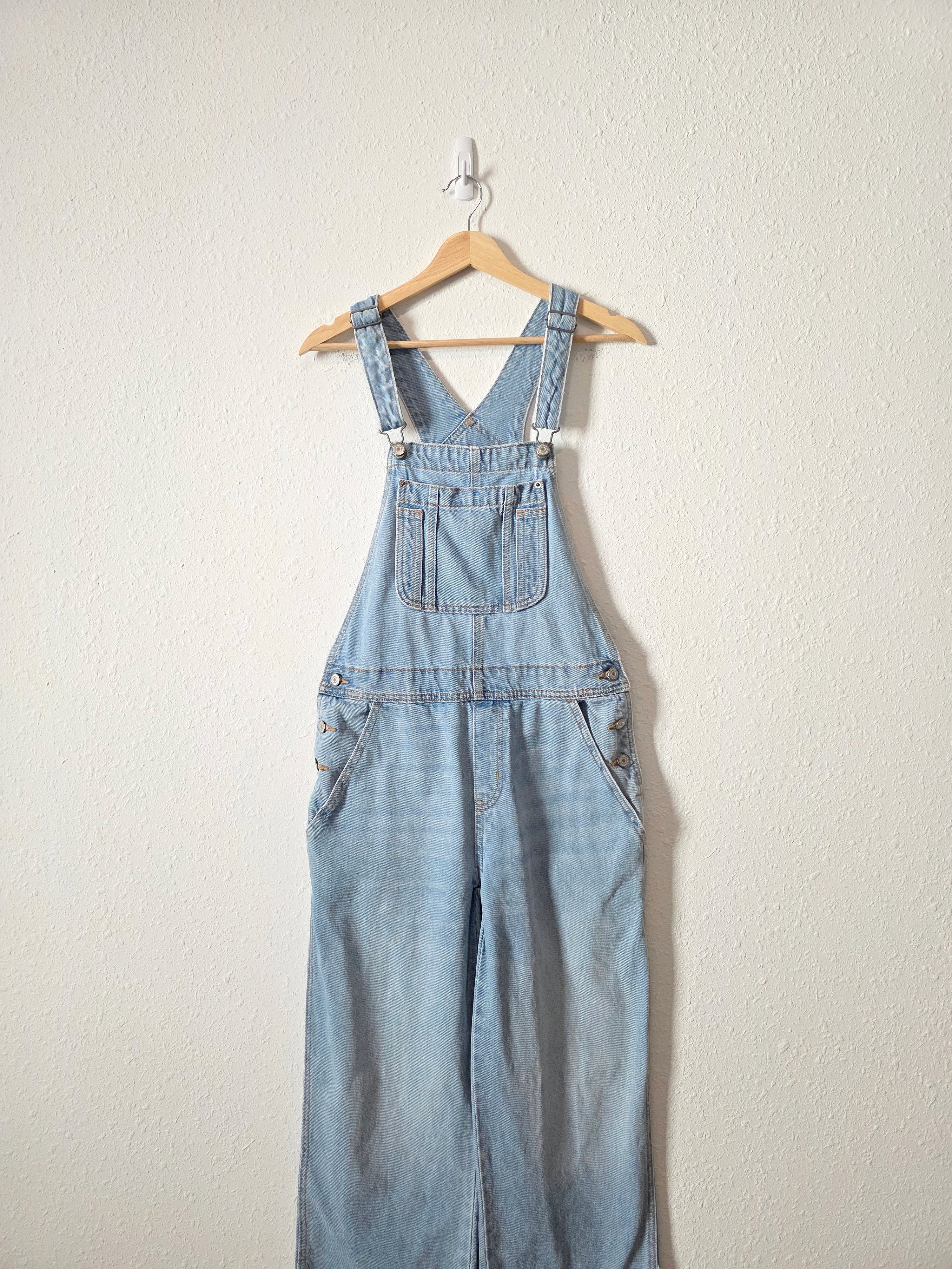 Baggy Wide Leg Denim Overalls (4)