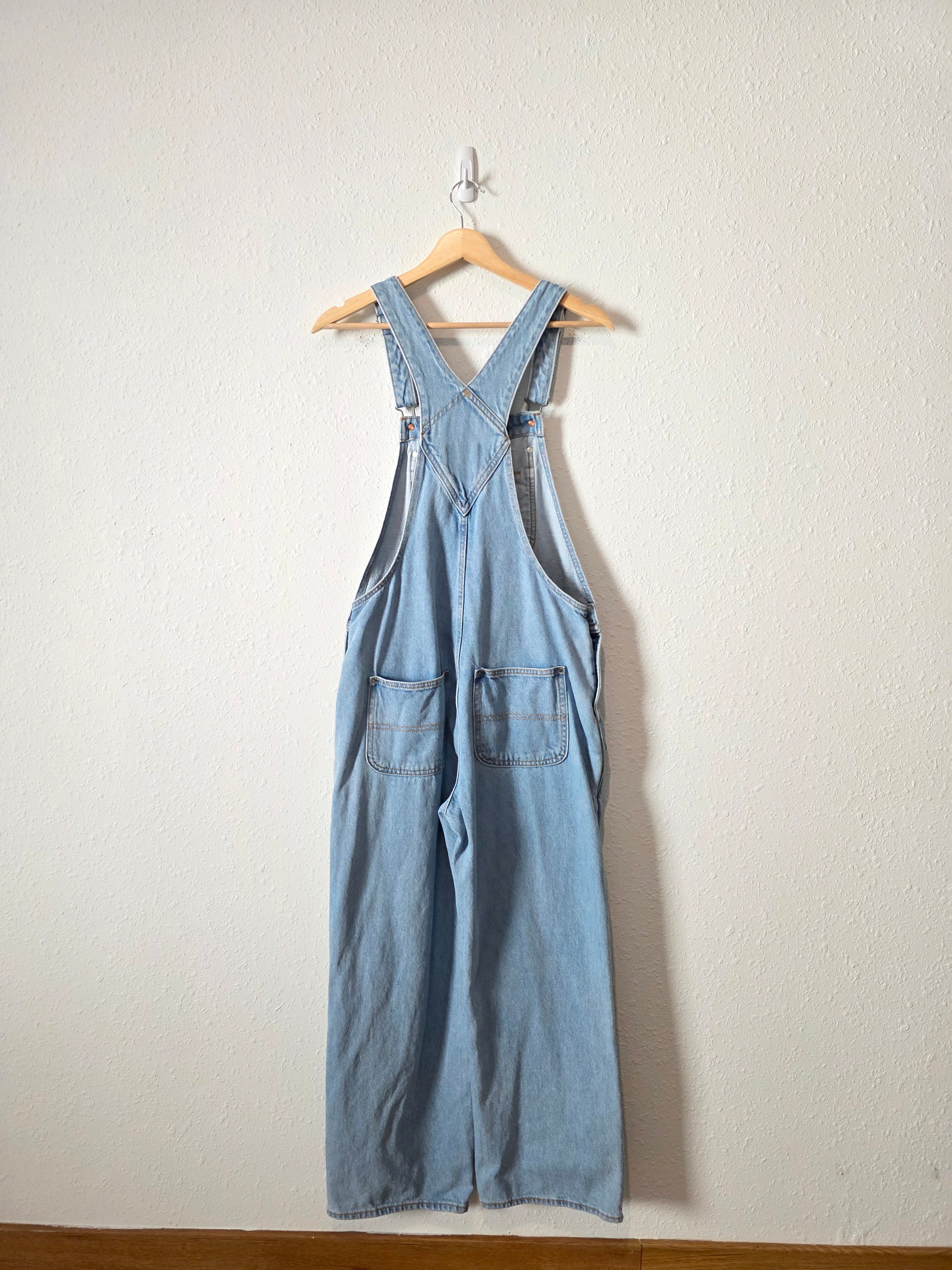 Baggy Wide Leg Denim Overalls (4)