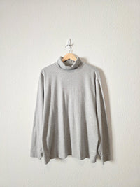 LL Bean Gray Turtleneck Top (L)