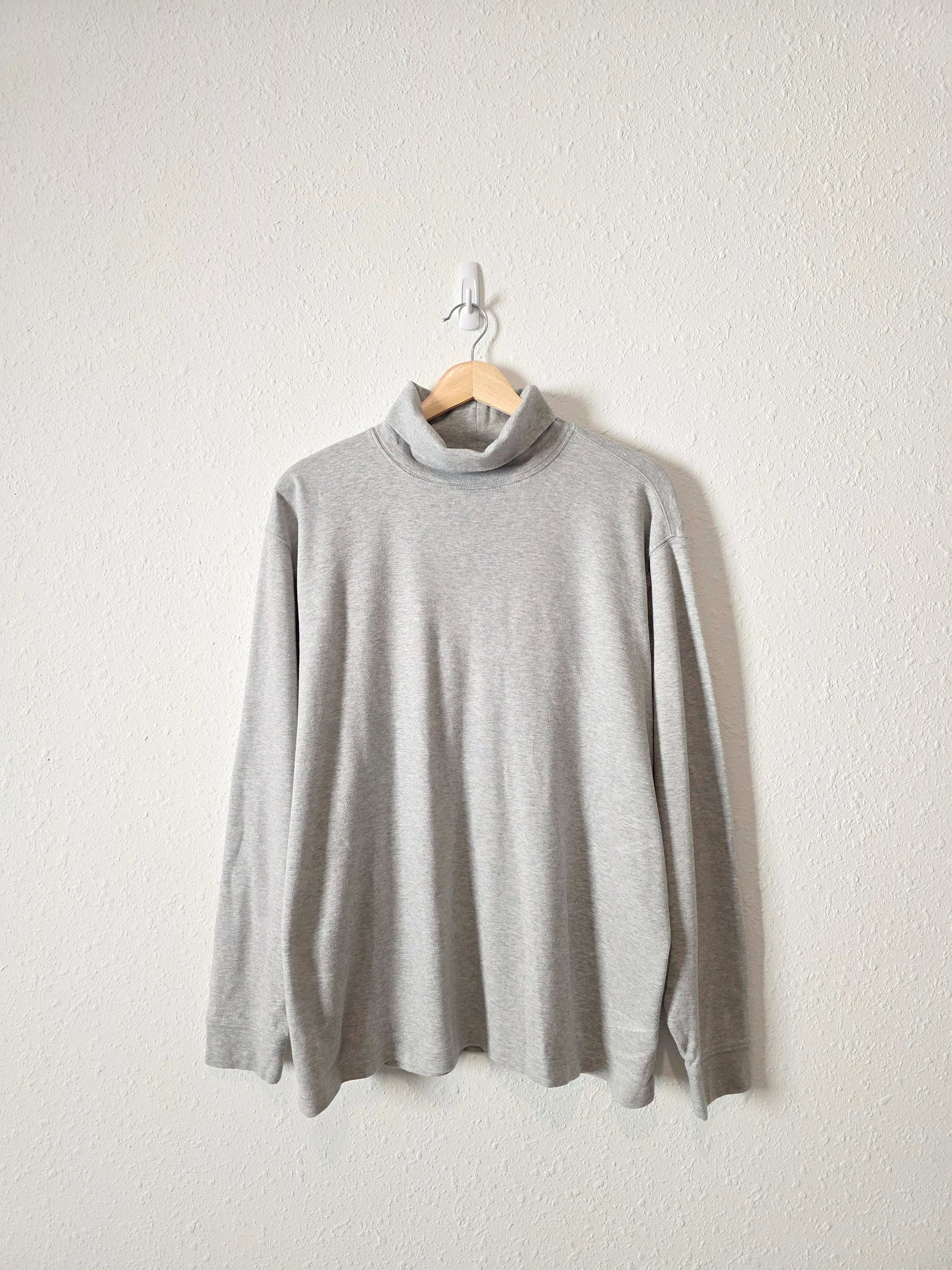 LL Bean Gray Turtleneck Top (L)