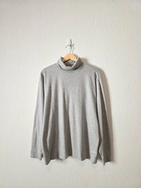 LL Bean Gray Turtleneck Top (L)