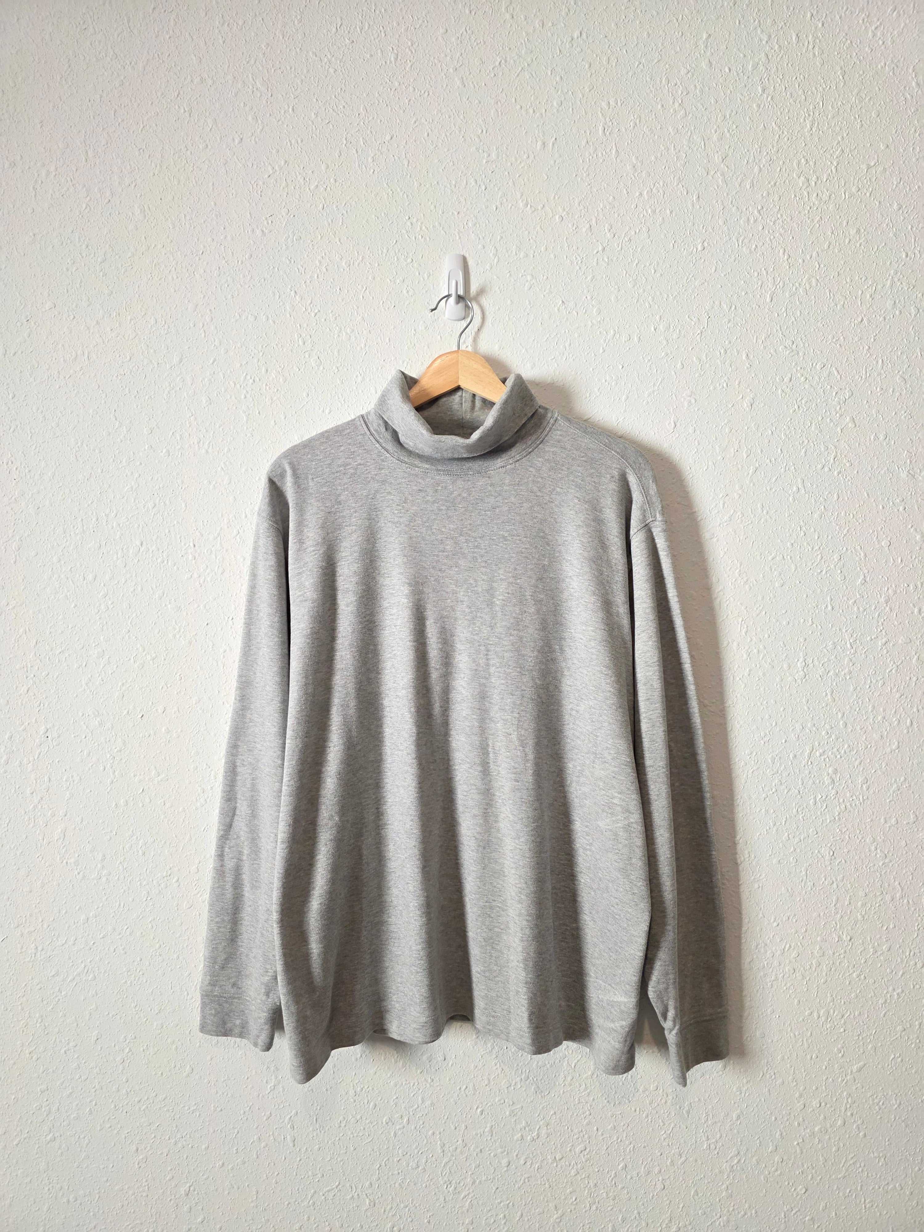 LL Bean Gray Turtleneck Top (L)