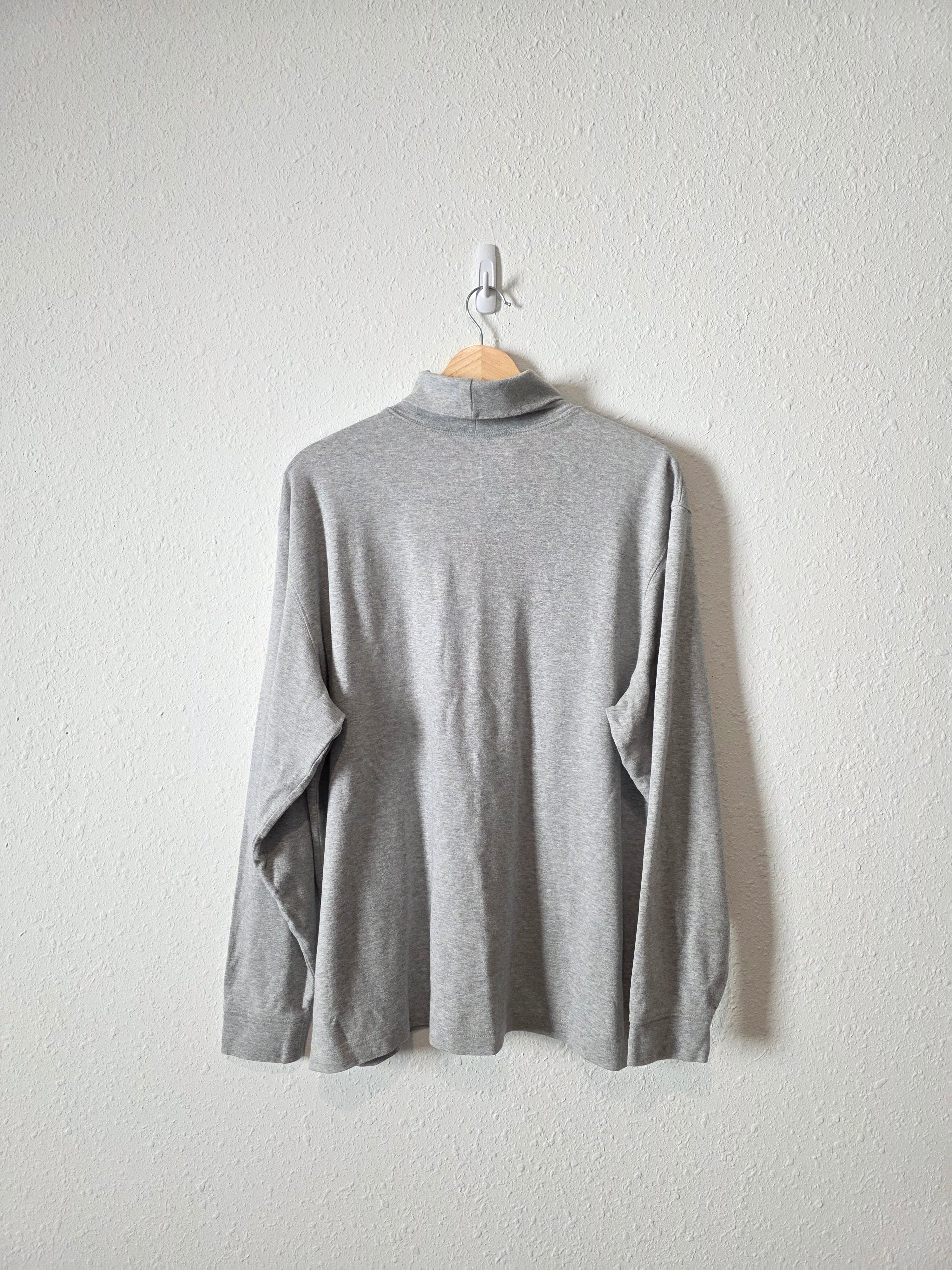 LL Bean Gray Turtleneck Top (L)