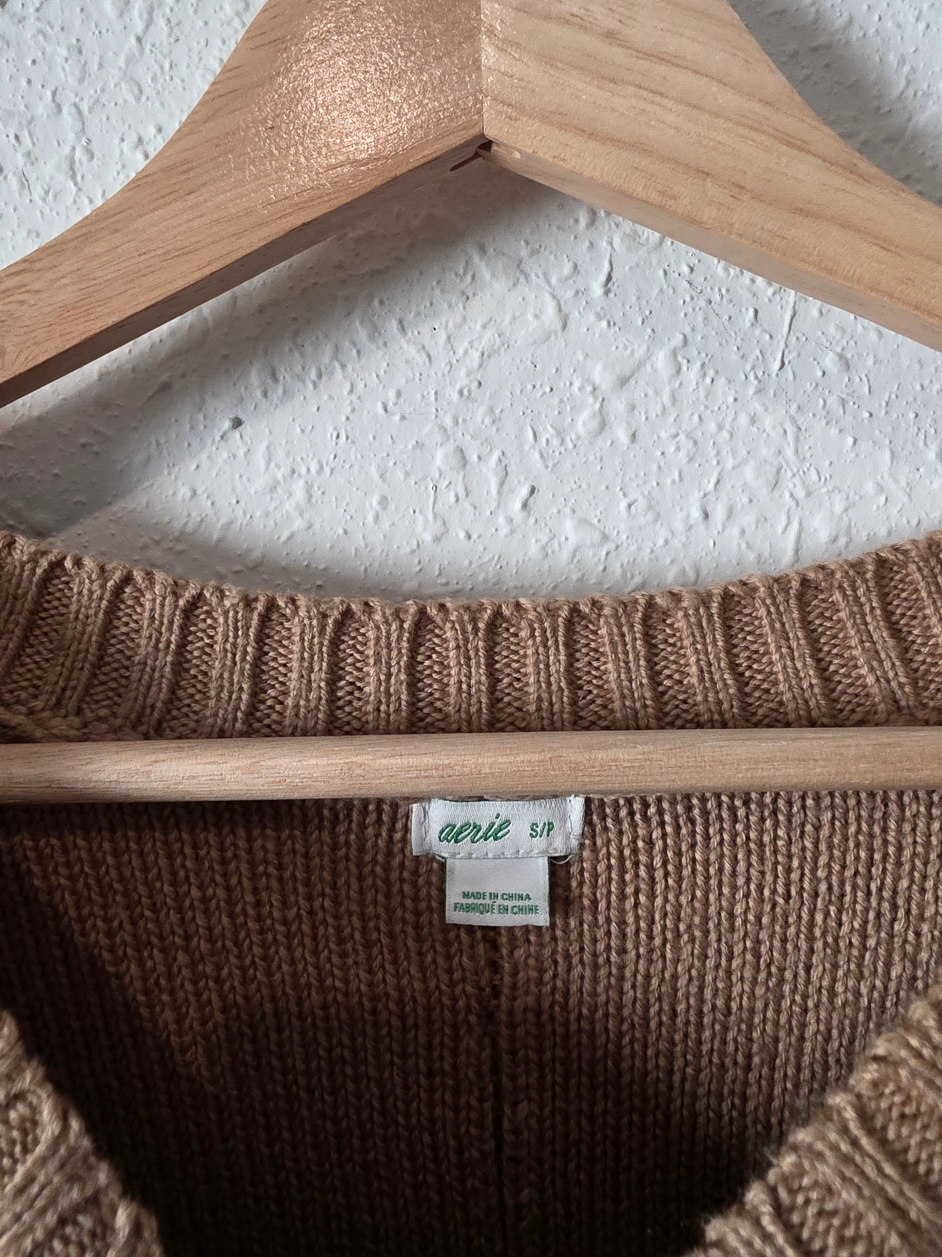 Aerie Neutral Oversized Sweater (S)