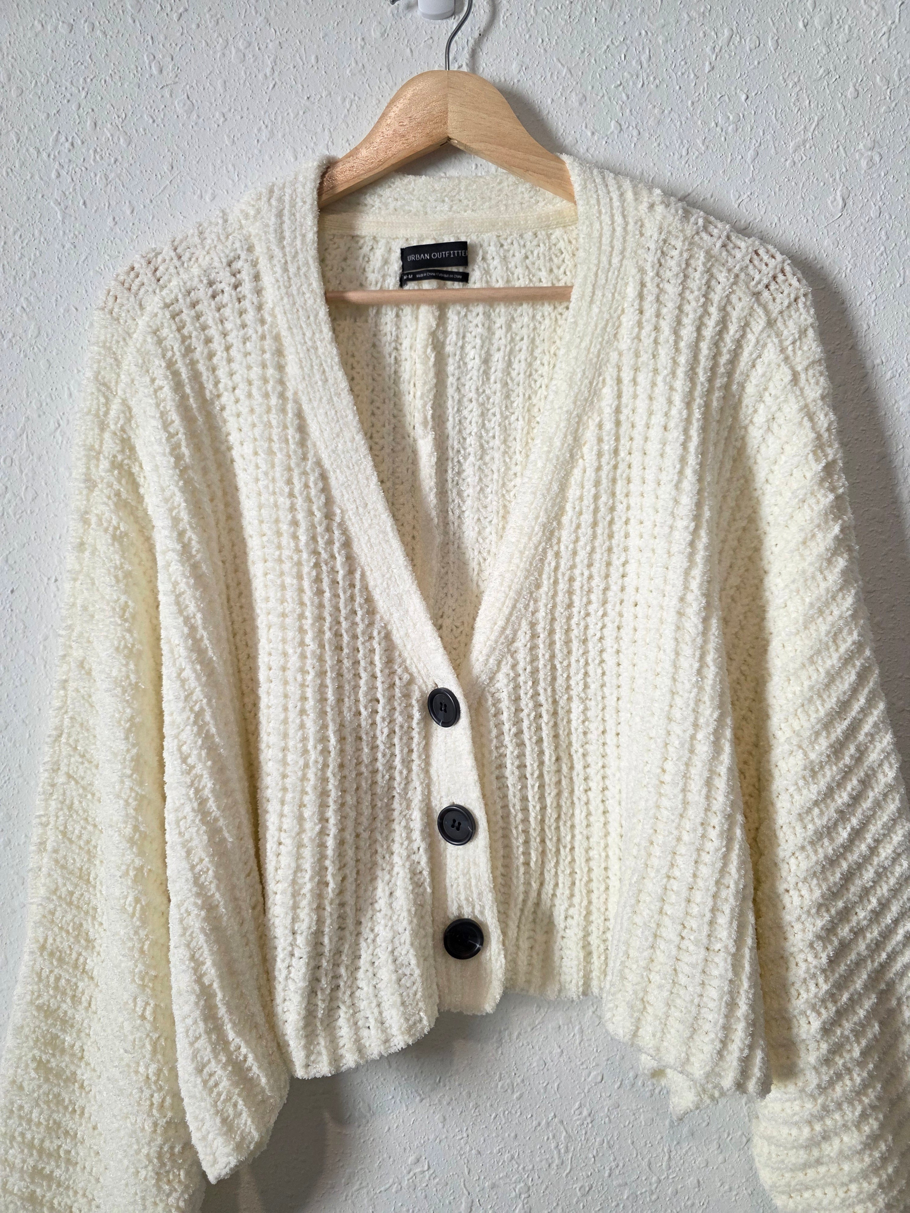 Cozy Chenille Knit Cardigan (M)