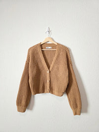 Brown Cozy Chenille Cardigan (M)