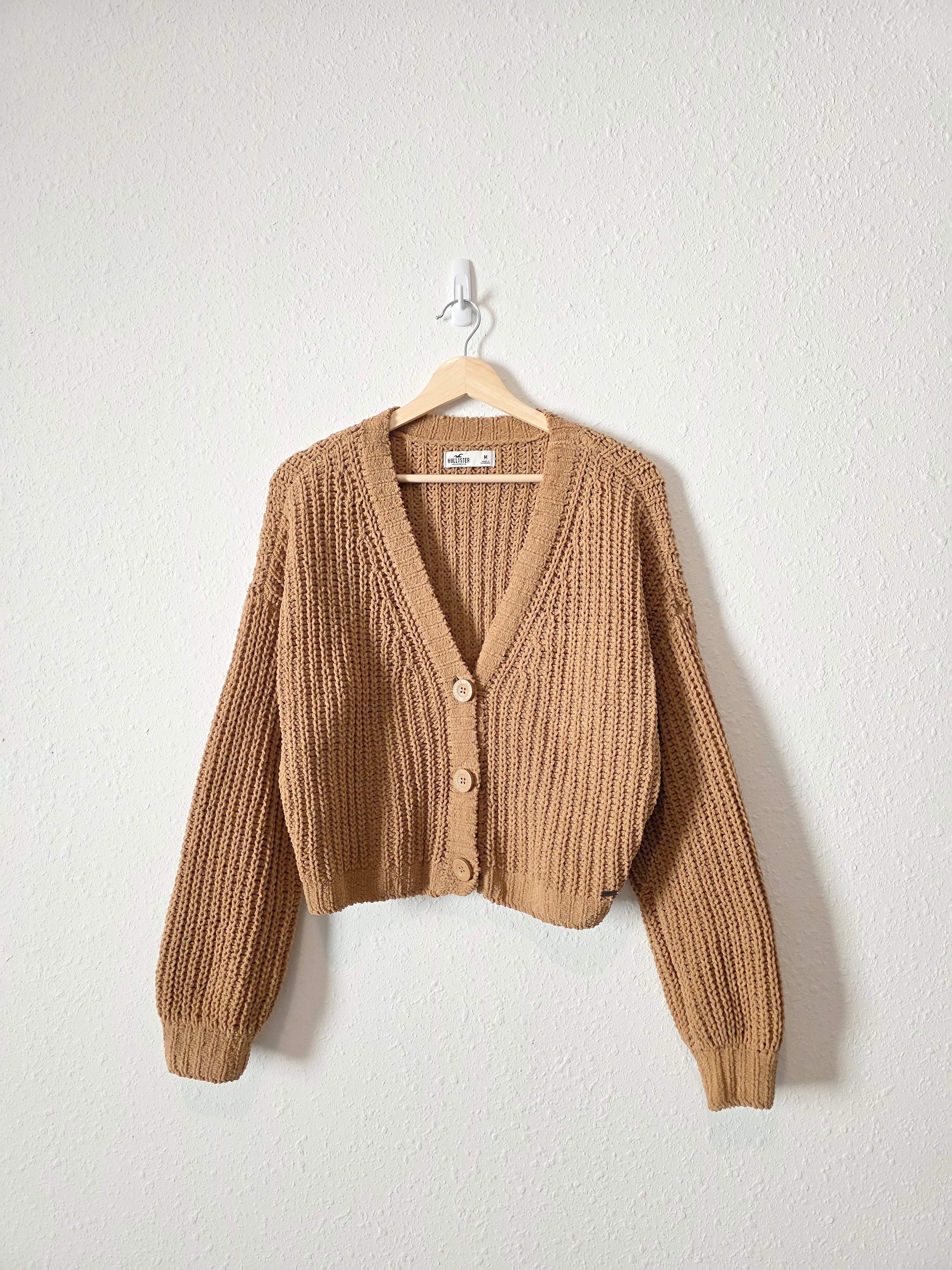 Brown Cozy Chenille Cardigan (M)