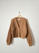 Brown Cozy Chenille Cardigan (M)