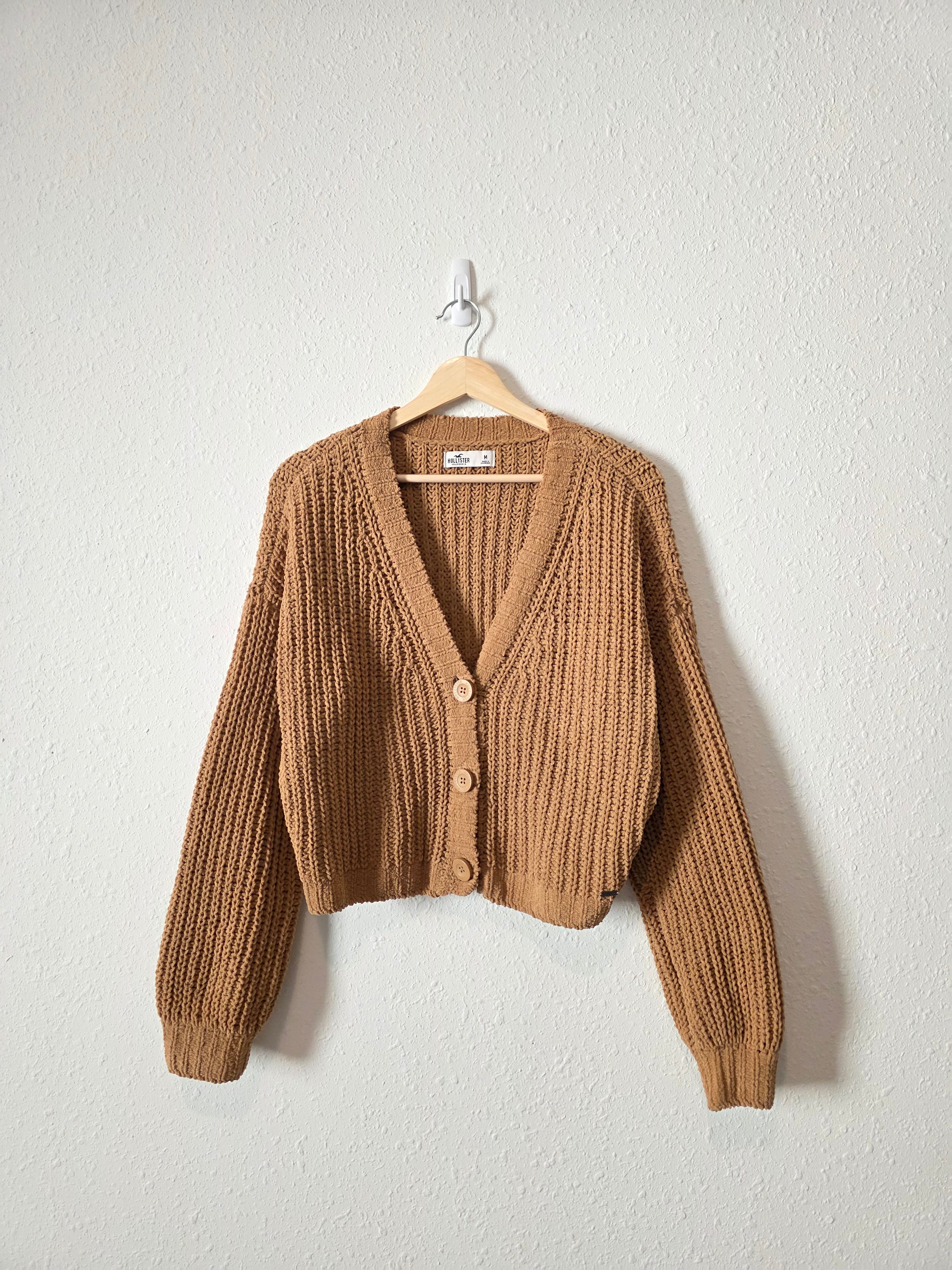 Brown Cozy Chenille Cardigan (M)