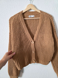 Brown Cozy Chenille Cardigan (M)