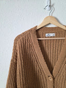 Brown Cozy Chenille Cardigan (M)