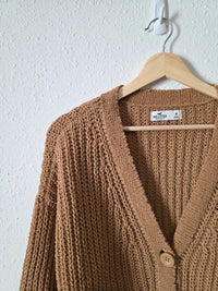 Brown Cozy Chenille Cardigan (M)