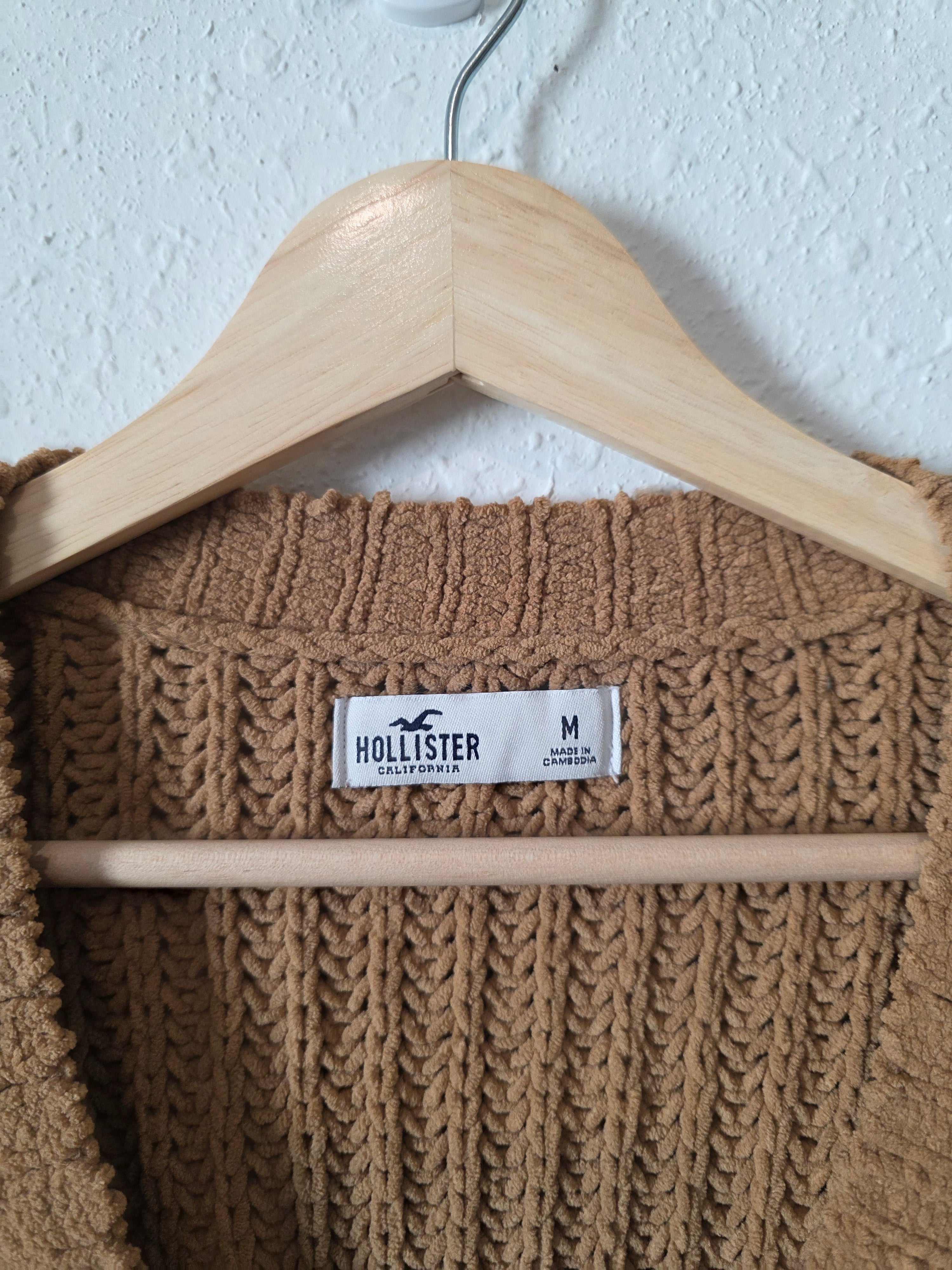 Brown Cozy Chenille Cardigan (M)