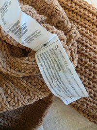 Brown Cozy Chenille Cardigan (M)
