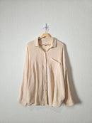 Oversized Cotton Gauze Button Up (M)
