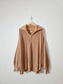 NEW Aerie Ribbed Quarter Zip Sweater (XL)