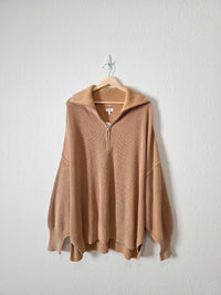 NEW Aerie Ribbed Quarter Zip Sweater (XL)