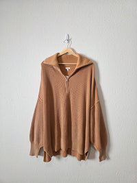 NEW Aerie Ribbed Quarter Zip Sweater (XL)