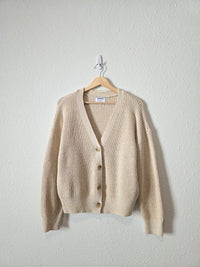 Neutral Linen Blend Cardigan (M)