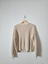 Neutral Linen Blend Cardigan (M)