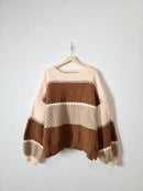 Oddi Colorblock Striped Sweater (1X/2X)