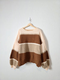 Oddi Colorblock Striped Sweater (1X/2X)