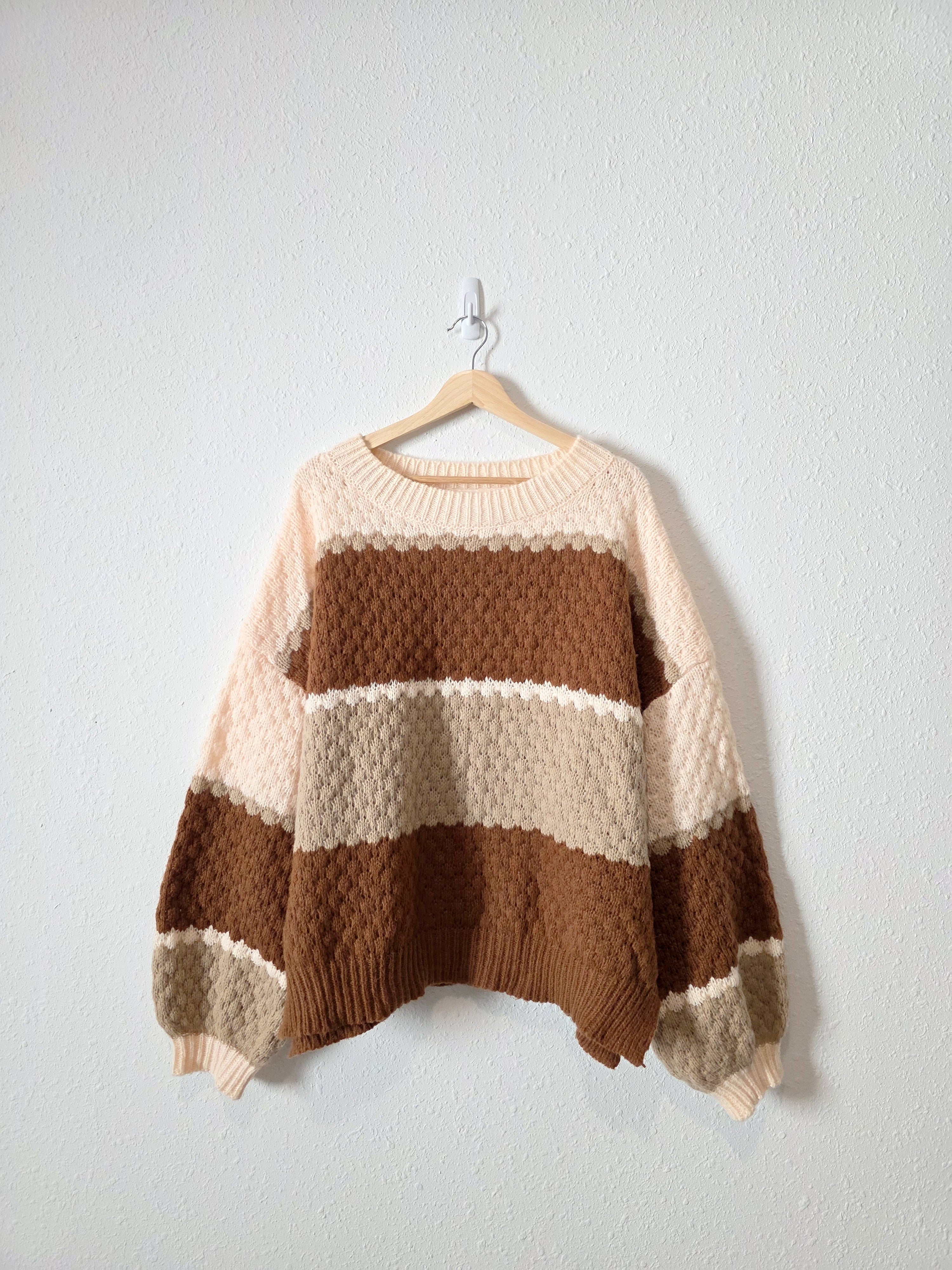 Oddi Colorblock Striped Sweater (1X/2X)